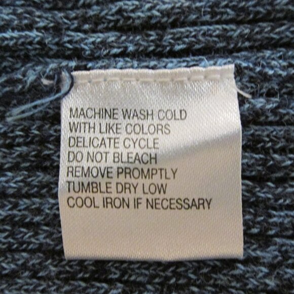 ENERGIE WOMEN'S JUNIOR'S SIZE L SWEATER BLUE DENIM COLOR KNIT LONG SLEEVE TOP - Picture 7 of 8